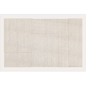 EIFFEL HOME Alfombra de Salón Minimalista con Rayas de Estilo Nórdico, Fibra de Poliéster, Impermeable y Resistente a las Manchas - Product Image 1