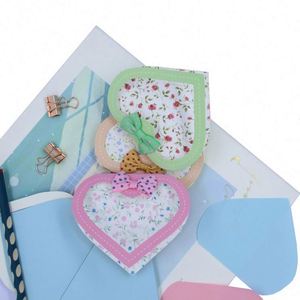 Wholesale <b>Memo</b> <b>Pad</b> Heart Shape Stationery Notebook Colorful Cute Popular School Supplies Kawaii Notepad - Product Image 5