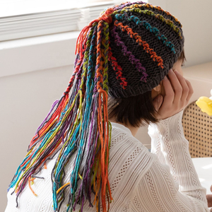 Personnalisé Unisexe Rasta Hiver Coloré Chaud Crochet Dépouillé Dreadlock Drôle Bonnet Bonnet Casquettes - Product Image 2