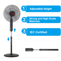 Ventilateur sur socle, Portable, électrique, Vertical, grand vent, 36-18 pouces