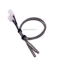 Sensor Suhu Platinum Resistance RTD PT100 Kelas B untuk Penggunaan Oven Suhu Tinggi Akurasi 1C Dilengkapi Probe Baja SUS Berjaring