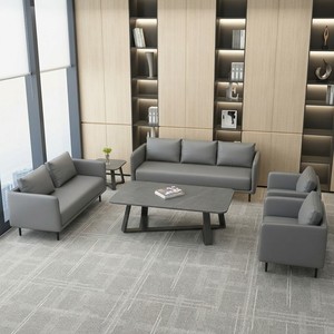 Divano in Pelle Classico <span class=keywords><strong>Moderno</strong></span> <span class=keywords><strong>per</strong></span> <span class=keywords><strong>Soggiorno</strong></span> e Ufficio, Arredamento <span class=keywords><strong>per</strong></span> Ufficio Commerciale - Product Image 1