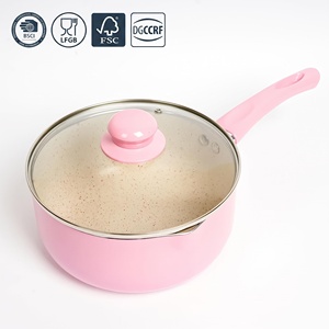 Sartén <span class=keywords><strong>de</strong></span> aluminio personalizada al por mayor con revestimiento antiadherente, base <span class=keywords><strong>de</strong></span> inducción efecto mármol, <span class=keywords><strong>ollas</strong></span> para leche, sartenes y utensilios <span class=keywords><strong>de</strong></span> cocina. - Product Image 1
