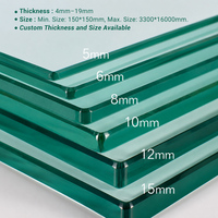 Panel de Vidrio Templado de Seguridad Transparente de 4mm 5mm 6mm 8mm 10mm para Ventanas y Puertas de Edificios, Venta al Por Mayor de Fábrica