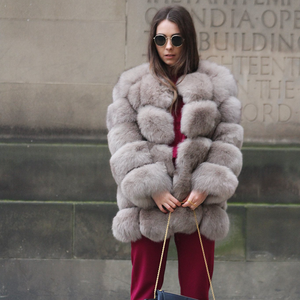 Fragola nuovo arrivo invernale giacca di <span class=keywords><strong>pelliccia</strong></span> calda e spessa <span class=keywords><strong>pelliccia</strong></span> di volpe per bambine - Product Image 1