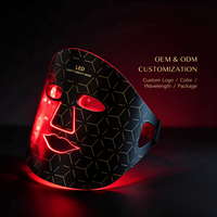 Masque facial en silicone à lumière rouge, thérapie par lumière LED 4 couleurs, masque facial à photons NIR, sans fil, portable, utilisation à domicile, appareil de soin de la peau, beauté