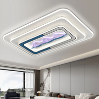Plafonniers LED modernes minimalistes, montage d'art en acrylique à intensité variable, éclairage décoratif pour maison et restaurant.