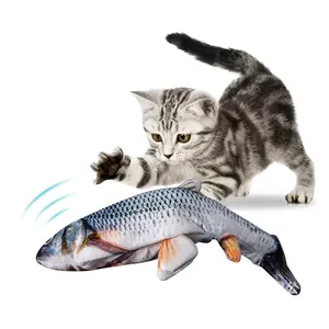 Flippity 3D 시뮬레이션 고양이 물고기 장난감 USB 충전 애완 동물 물고기 장난감 춤 흔들림 Flapping 자동 전기 고양이 물고기 장난감