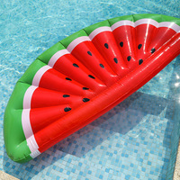 Flotteur d'eau gonflable de mer de bain de matelas de pastèque à demi face gonflable en PVC écologique