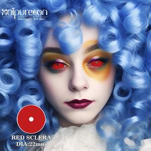 हैपीपुरेन ब्लैक कोस्प्ले स्क्लेरा संपर्क लेंस उज्ज्वल रंगीन संपर्क लेंस 22 मिमी - Product Image 3