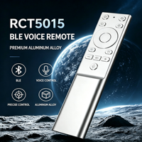 Telecomando Vocale BLE RCT5015 a 15 Tasti in Lega di Alluminio con 2 Batterie AAA per Android Box Media Player, Fabbrica OEM ODM JCXK