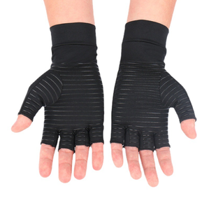 Half Finger Copper Fiber <strong>Gloves</strong> Ion Protection Anti Slip <strong>Grip</strong> <strong>Gloves</strong> High Density Elasticity - Product Image 1