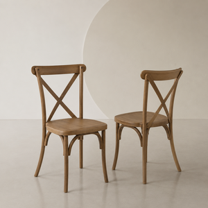 Outdoor Resin Crossback Dining Chair-Modern Hotel & Apartment Use Weather Resistant Durable Strong Stylish Seating - Product Image 1