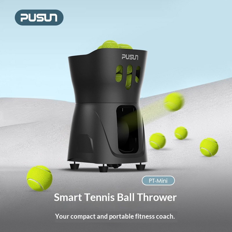Pusun PT-Mini Mini Ultra-light Smart Operation Indoor Tennis Ball Throwing Machine for Practice & Training