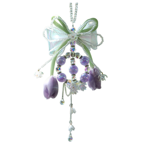 Nuovo Ciondolo a Forma di Tulipano con Fiocco, Accessorio per Interni <span class=keywords><strong>Auto</strong></span>, <span class=keywords><strong>Regalo</strong></span> per Donne, Idea <span class=keywords><strong>Regalo</strong></span> per le Festività - Product Image 2
