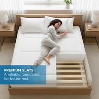 Sommier Queen Bunkie Board Classic 60x80 à lattes verticales espacées de moins de 2,5 pouces pour lit plateforme et matelas en mousse à mémoire de forme