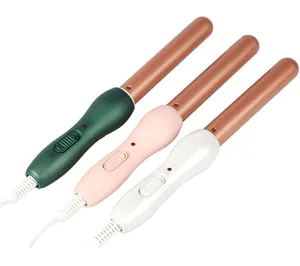 Professional Custom Top Selling Electric Portable Travel Ceramic Mini Hair Rotating Curler Iron wand for household hair curling