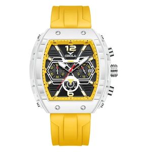 Orologio da polso da <span class=keywords><strong>uomo</strong></span> di moda ONOLA orologio da polso da <span class=keywords><strong>uomo</strong></span> Casual impermeabile orologio multifunzione in Silicone orologio al quarzo per <span class=keywords><strong>uomo</strong></span> 6852 - Product Image 6