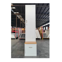 Armoire vestiaire en acier AS-009 moderne pour chambre, salle de sport, spa, avec banc intégré, pour étudiants et usage hôtelier