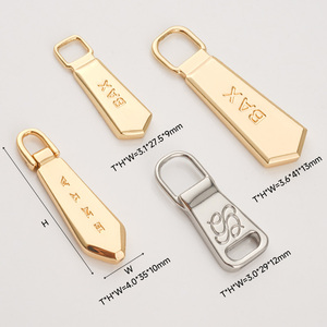 Tùy Chỉnh Khắc Logo Kim Loại Dây Kéo Kéo <span class=keywords><strong>Tab</strong></span>, Phụ Kiện Túi Thiết Kế Vàng Kim Loại Dây Kéo Puller Cho Quần Áo Và Túi Xách - Product Image 5