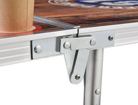 Table de plage pliante d'extérieur Hispeed Promotion, 2,4 m, motif personnalisé, 4 en 1, table de beerpong