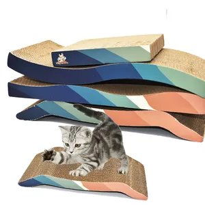 Прочная гофрированная чесалка для кошек, картонная подкладка для заправки, подстилка для кошек и котят
