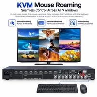 Conmutador Multivisor HDMI 4K60 9x1, 9 Entradas y 9 Salidas con Conmutación sin Interrupciones y Control por Interfaz Gráfica Web RS232
