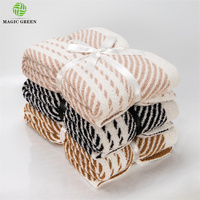 Magic Green Fournisseur Breath Stripe Couverture confortable Couverture de luxe 100% Polyester Micro Fiber Tricoté Jeter Couverture