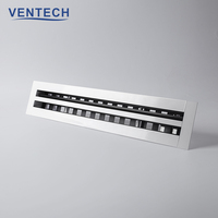 Diffuseur d'air linéaire à fente réglable en aluminium pour plafond, nouvelle conception Ventech