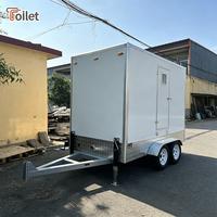 Remorque WC de Luxe pour Mariages en Plein Air, Toilettes Portables 2 Postes pour Fêtes sur la Plage, Salle de Bain Mobile Haut de Gamme – Vente Directe Fabricant