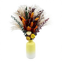 Bouquet de fleurs séchées naturelles faites à la main style bohème, chrysanthèmes en paille pour la décoration intérieure, mariages et anniversaires (vente en gros)
