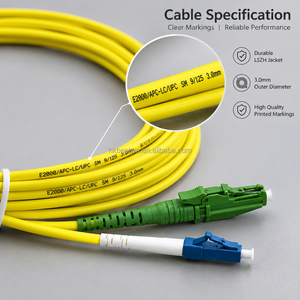 สายแพทช์ไฟเบอร์ออปติกแบบ Single Mode รุ่น E2000/APC to LC/UPC Simplex  ชนิด SM 9/125 G652D ขนาด 3.0 มม. ที่มีค่าการสูญเสียการแทรกต่ำ - Product Image 4