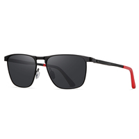 Lunettes de soleil polarisées carrées en aluminium et magnésium pour homme, lunettes de soleil de conduite UV400 pour hommes, verres TAC, Gafas De Sol Polarizadas