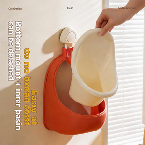 Mini urinario móvil de plástico con ventosa para pared, diseño infantil, dispositivo de entrenamiento para orinar para niños de guardería, uso en baño - Product Image 5
