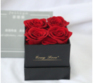 Fleur préservée dans une boîte carrée, Rose éternelle, pour décoration, 1 pièce, meilleure vente
