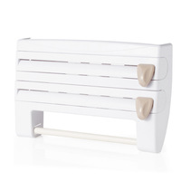 Support mural pliable en plastique pour essuie-tout, film alimentaire, bouteilles de sauce, et organisateur de rangement pour papier d'aluminium