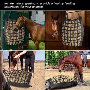Échantillon gratuit : Sac à foin pour chevaux à quinze compartiments, en nylon imperméable, pour l'alimentation du bétail, avec quincaillerie robuste en alliage de zinc - Product Image 5