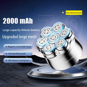 Afeitadoras de Cabeza 7D para Hombres Calvos, Impermeables, de Uso en Seco/Húmedo, con Cuchilla Magnética, Maquinilla de Afeitar Eléctrica Rotatoria, Pantalla LED, Carga Rápida USB-C - Product Image 1