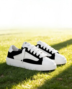 Zapatillas de Deporte Casuales de Cuero y Malla para Hombre, Cierre con Cordones, Antideslizantes, Suaves, Ligeras, Cómodas, Modernas y a la Moda - Product Image 1