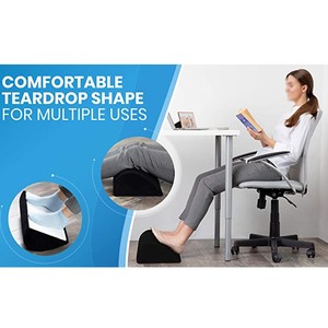 Cojín de reposapiés para debajo del escritorio, altura ajustable, almohadilla ergonómica de medio cilindro - Product Image 5