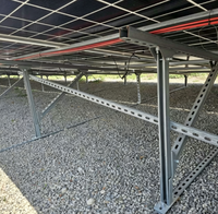 Structure de montage au sol en acier profilé en C pour panneaux solaires, support de panneaux photovoltaïques, système de support au sol pour centrale photovoltaïque