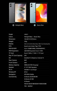 Tablet PC Blackview LINK 2, Quad Core, 4+128GB, 5000mAh, 8.68 Pulgadas, 4G, Doble SIM, Android 15 - Product Image 6