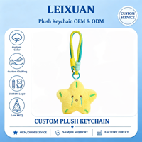 Five-pointed Star Figure Key Accessory Embroidered Outline Bag Pendant Portable Wrist Key Lanyard Car Hanging Ornament Gift