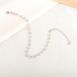 Bracelet en acier inoxydable en forme de fleur, couleur or et argent, motif croisé, chaîne faite à la main pour femme, cadeau de bijoux - Product Image 5