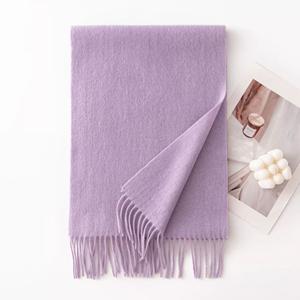 Solid Color 100% Pure <b>Wool</b> Scarf With Tassel Luxury Soft Warm Winter <b>Wool</b> Shawl <b>Wrap</b> Cashmere Muffler For Women Men Daily Wear - Product Image 4