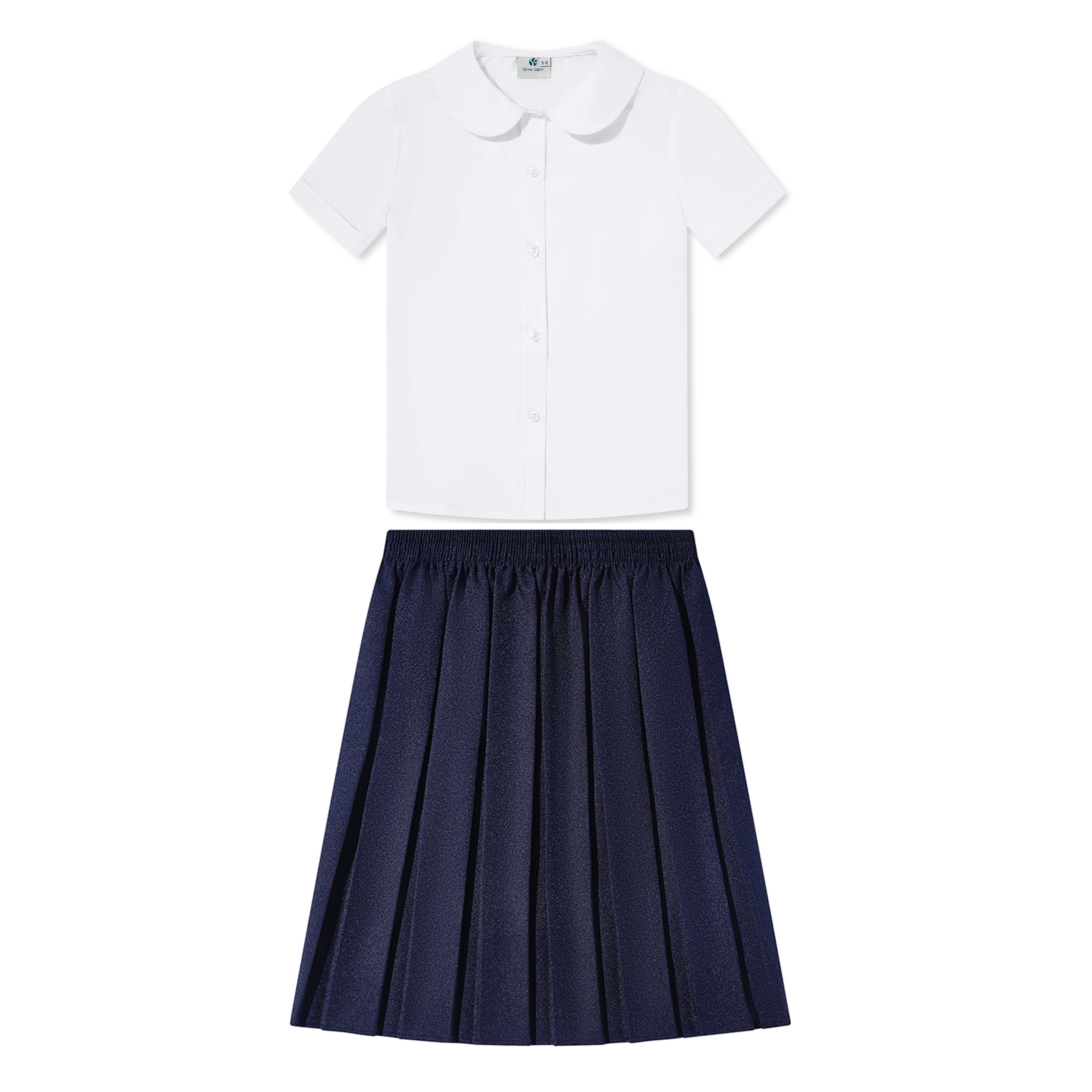 ★ GLOWNY★ UNIFORM SHIRT MINI SKIRT NAVY GY24ASH001NA Navy-Blazer-Mini-Skort-front-
