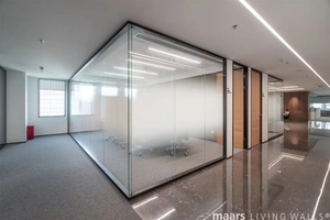 Nhà Máy Hiện Đại Bán Buôn 100Mm Dày Âm Thanh Bằng Chứng Văn Phòng Phân Vùng Tường Kính Đầy Đủ Bảng Điều Khiển - Product Image 2