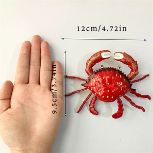 Imán de Refrigerador con Forma de Cangrejo Simulado, Decoración Pintada para el Hogar, Imán 3D para Refrigerador, Miniatura de Comida - Product Image 2