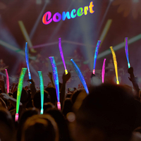Torche lumineuse à LED à changement de couleur clignotant pour projecteur à fibre optique Bâton lumineux à fibre LED pour concert