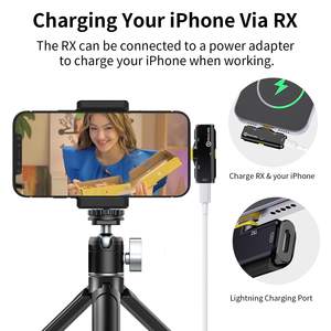 2025 Original <span class=keywords><strong>Hollyland</strong></span> LARK <span class=keywords><strong>C1</strong></span> SOLO système de Microphone sans fil noir 2.4 GHz suppression de bruit micro sans fil pour appareil IOS - Product Image 6